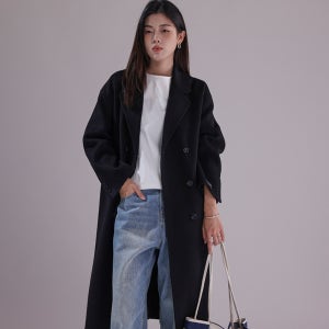핸드메이드 울100% 루즈핏 캐주얼 롱코트 YM027