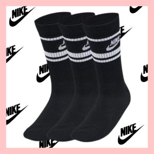 나이키 양말 에센셜 스프라이프 크루 삭스 블랙 3켤레 세트 장목 DX5089-010