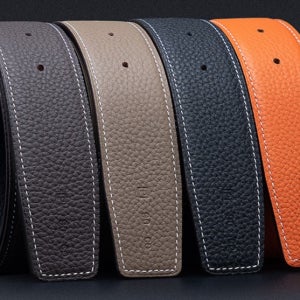 가죽 벨트 끈 교체 양면 스트랩 남녀공용벨트 호환 소가죽 허리띠 수선 교체용 버클없음