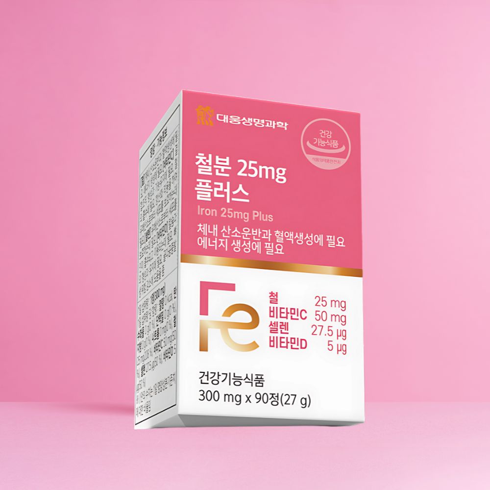 철분 영양제 임산부 비헴철 대웅 플러스 25mg 90정, 1개