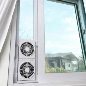 길이조절 창문 환풍기 화장실 욕실 주방 부엌 창문형 창틀 무타공 설치 자동셔터식 1호