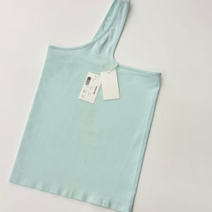 HelmutLang 헬무트랭 우먼 블루 컷아웃 심리스 탱크탑