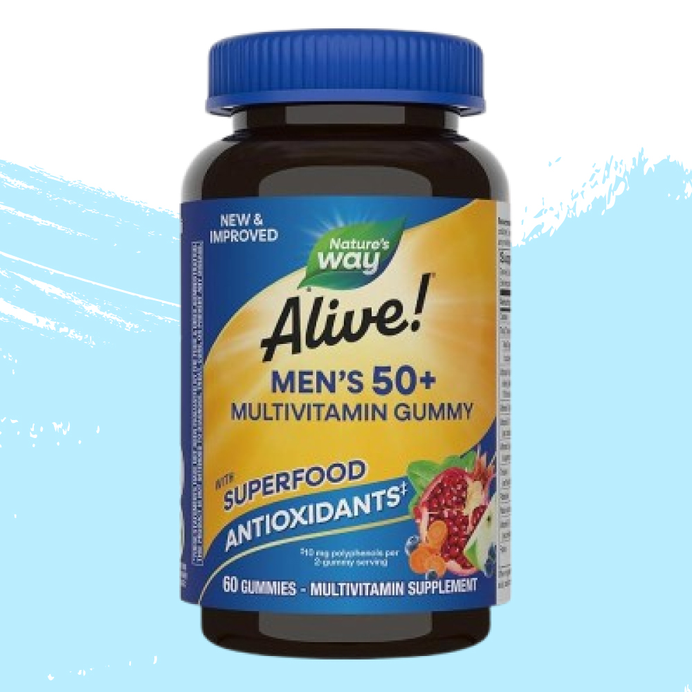 얼라이브 50+ <b>맨스 컴플리트 멀티비타민</b> 올인원영양제 슈퍼푸드 60구미