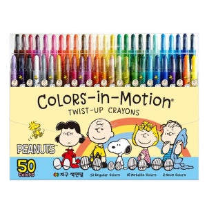 지구화학 색연필 피너츠 50색 샤프식 돌돌이색연필 미술용품