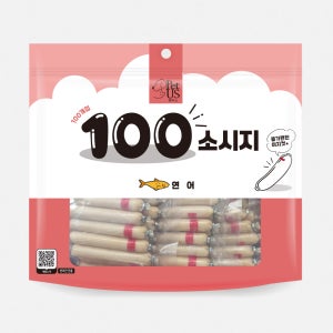 펫어스 대용량 강아지소시지 강아지소세지 애견간식 이지컷 연어, 9g, 100개