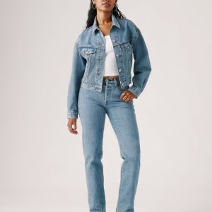 Beyonce X 리바이스 501 커브 여성 청바지 Authentic Finish