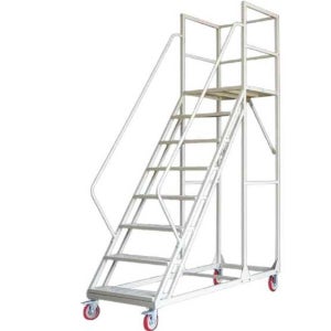 발판 용 발판사다리 계단 난간 60cm 이동식사다리높이 바퀴 1m 우마 이동식사다리 2단계 사다리 탈부착식