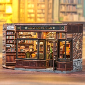 핸즈크라프트 DIY 북엔드 북눅 미니어처 하우스 코너 커피샵
