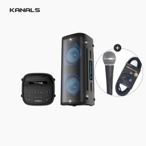 카날스 BTS-8800 충전형 400W 블루투스 스피커 버스킹 무대 유선마이크