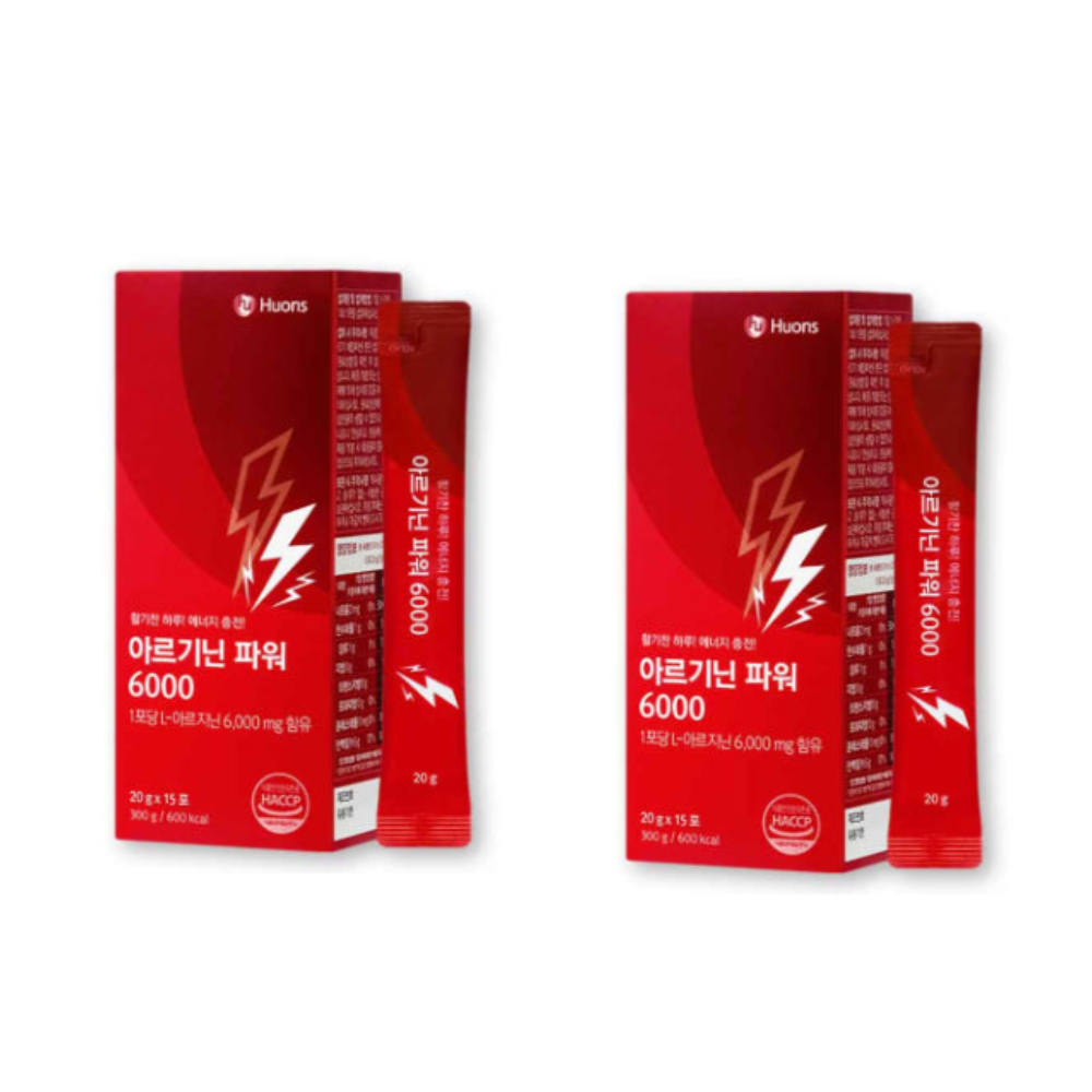 휴온스 아르기닌 파워 6000mg 블루베리맛 15포 X2개