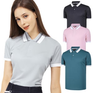 유니/에어로쿨 골지 배색 반팔 티셔츠/카라티셔츠 작업복 근무복 현장복 단체복 반팔티