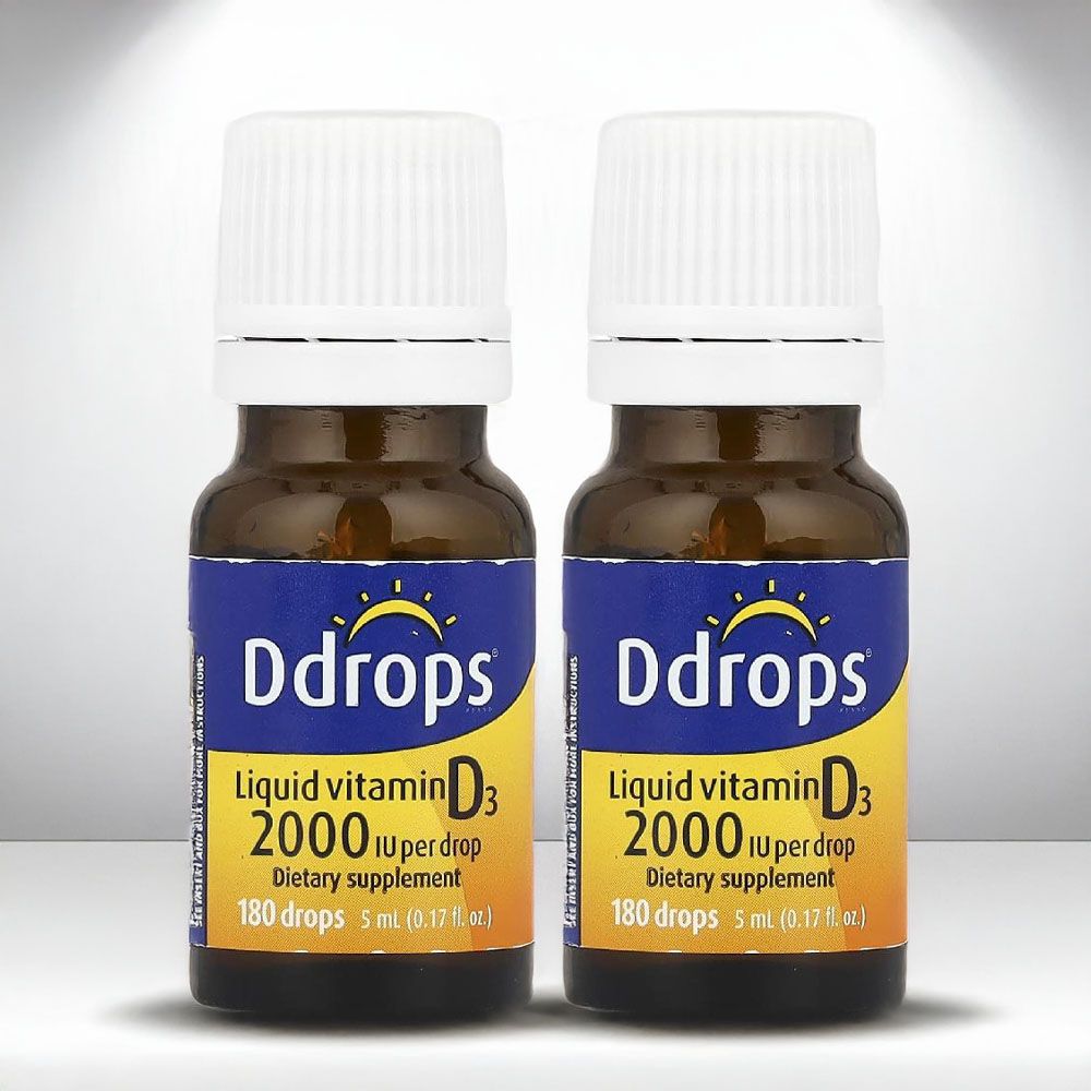 <b>Ddrops</b> <b>디드랍스</b> 액상 비타민 D3 디3 효능 2000IU 5ml 2병