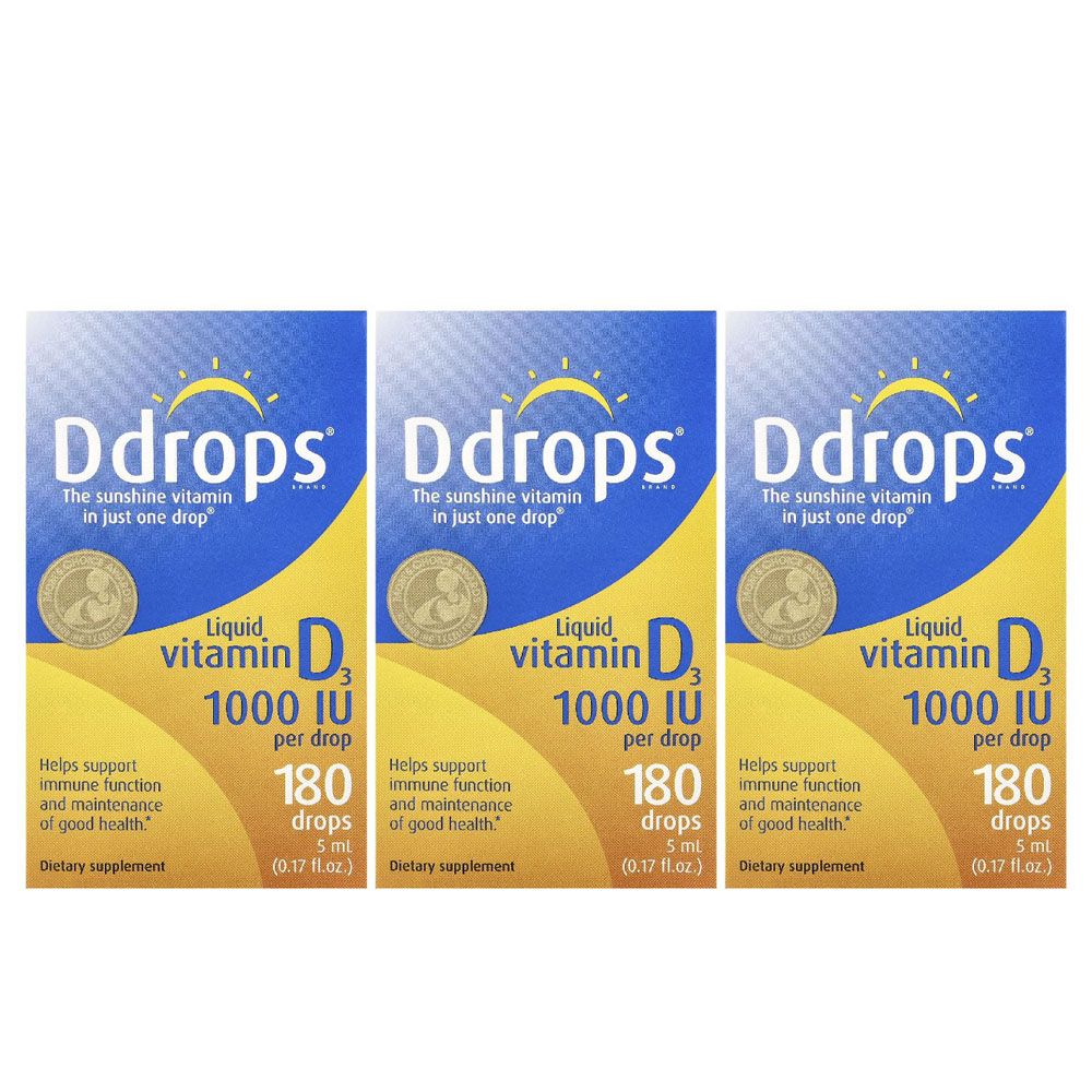 <b>디드랍스</b> 액상 비타민 D3 디3 효능 1000IU 5ml <b>Ddrops</b> 3병