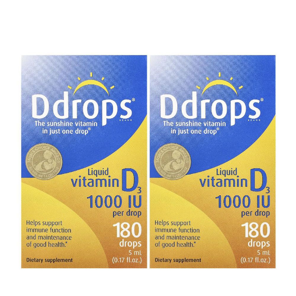 <b>디드랍스</b> 액상 비타민 D3 디3 효능 1000IU 5ml <b>Ddrops</b> 2병