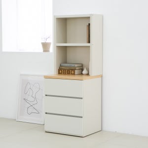 두리앳가구 모노 3단 서랍장 2단 책장 세트 600