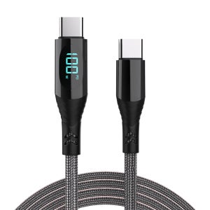 굿밸류 디스플레이 C타입-C타입 PD 100W 초고속 충전케이블 2m, 1개