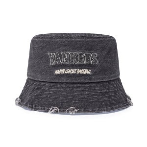 [MLB] 데님 엠보 버킷햇 NY (Charcoal Grey) 3AHTV035N