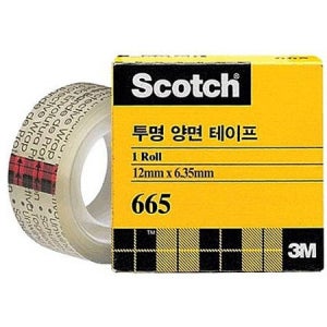 3M 스카치 투명 양면 테이프 리필 12mmx6.35m(665R)