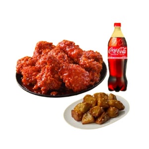 BBQ치킨 매운양념+BBQ 맛탕+콜라 1.25L 모바일쿠폰