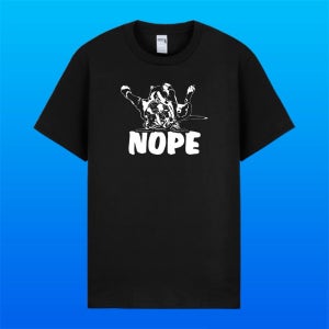 NOPE 티셔츠 귀여운 불독 스트릿 티