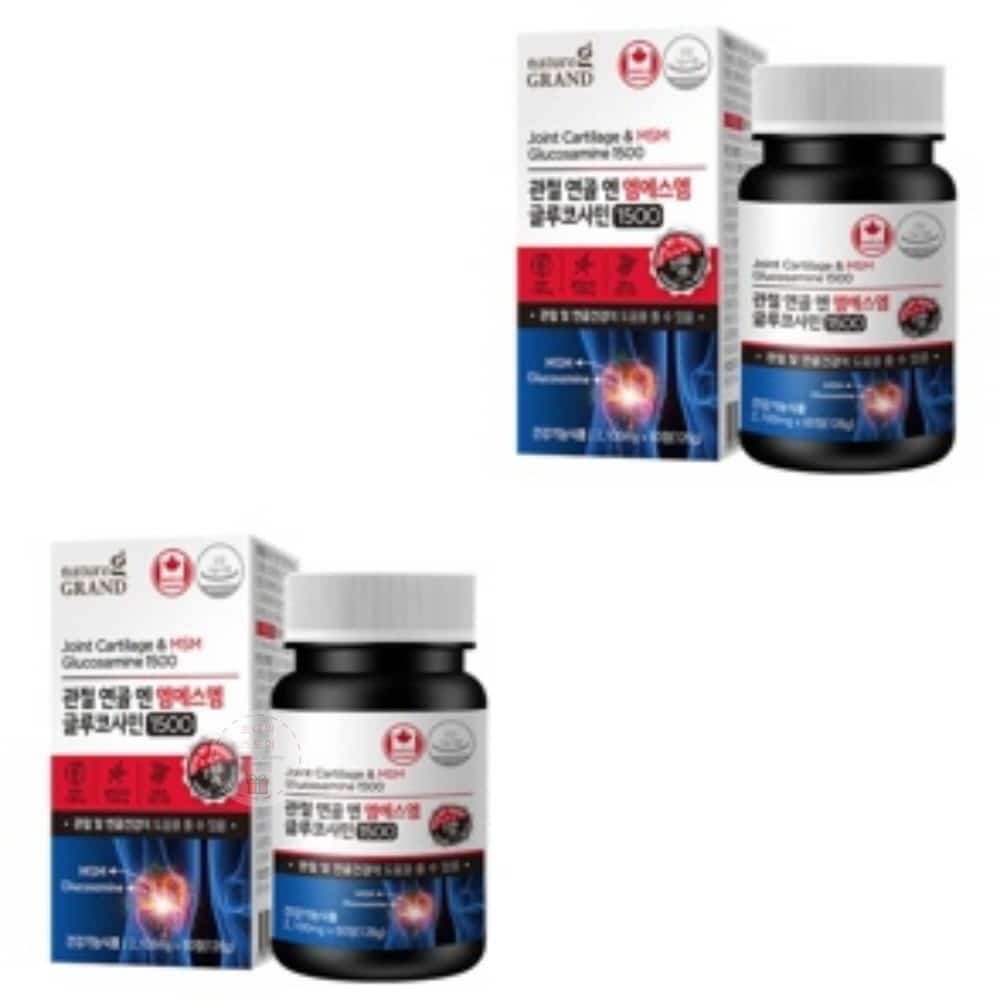 NG 무릎관절 글루코사민1500 2,100mg x 60정 x 2개 생선콜라겐 <b>초록입홍합분말</b>