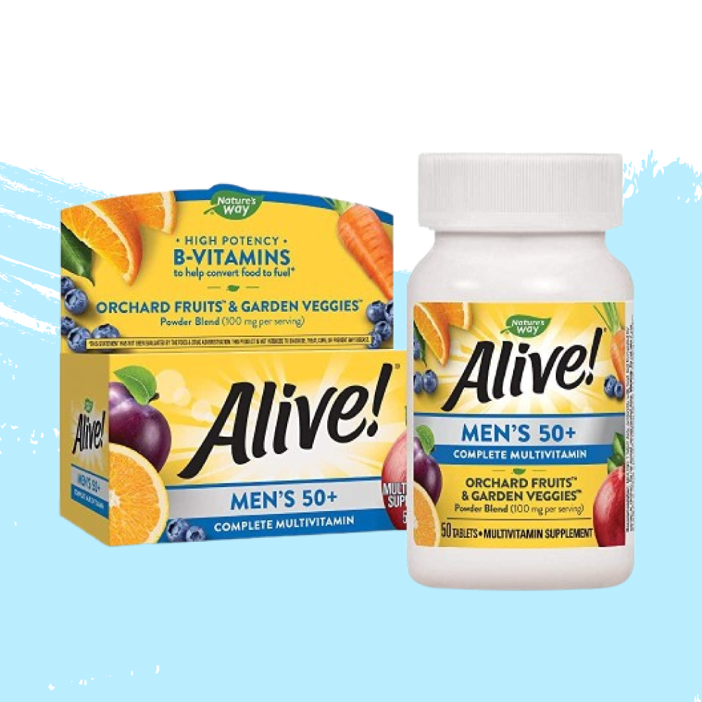 얼라이브 50+ <b>맨스 컴플리트 멀티비타민</b> 올인원영양제 슈퍼푸드 50정