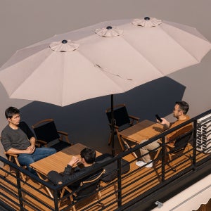 ZEKA 초대형 파라솔 야외용 카페 8인 물통 포함