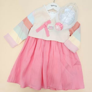 아가방 한복 사계절 신생아 아기옷 6개월 돌 아기 외출복 슈트 조끼 색동한복 원피스 세트