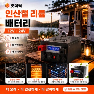 인산철 배터리 파워뱅크 캠핑카 화물차 24v 12v 500AH 12V 600Ah 인산철+충전기(관부가세포함)