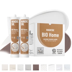 오성 매직씰 바이오홈 욕실용 주방용 프리미엄 인테리어 실란트 조색 실리콘 라이트 그레이, 10개