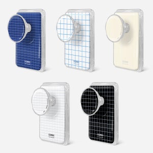 쏭스 맥세이프 카드지갑 그립 톡홀더 3카드팩 에폭시 그리드무드 시리즈 5종 01 딥 그리드 G043