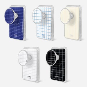 쏭스 맥세이프 카드지갑 그립 톡홀더 3카드팩 에폭시 그리드무드 시리즈 5종 01 딥 그리드 G043