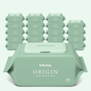 베베숲 오리진 캡형 대용량 엠보싱 아기물티슈 100매, 20개