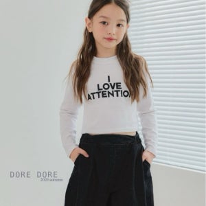 도레도레 아이러브크롭티 유아동 여아 주니어 긴팔티 데일리 등원룩 25가을