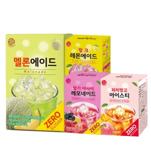 송원 우리차 멜론 에이드 20T + 딸기 아사이 레모네이드 20T + 피치망고 아이스티 20T + 핑크 레몬에이드 20T x 1개