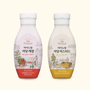 마이노멀 저당 저칼로리 케찹 + 저당 허니 머스타드 소스 (진하고 맛있는 토마토 케첩)