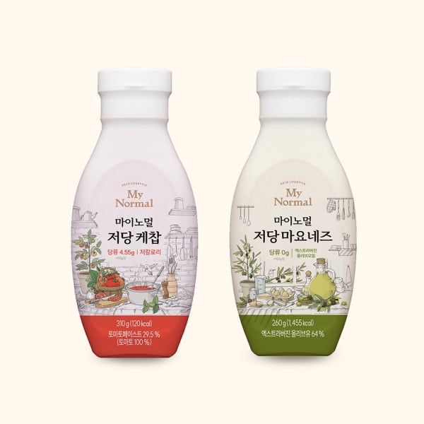 [라운지ONLY]마이노멀 저당 저칼로리 케찹 + 엑스트라버진 올리브오일 마요네즈
