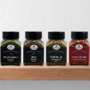 더테이스트랩 이탈리아 파슬리 가루 오레가노 크러쉬드레드페퍼 바질가루 향신료 4종 세트