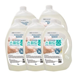 스피드퐁 1종 주방세제 세정 세척제 기름때 제거 클리너 리필 대용량 3L, 5개