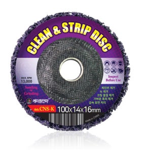 케이원 연마 디스크휠 CNS-K 100mm 녹 페인트 제거 그라인더 연마 디스크 1P