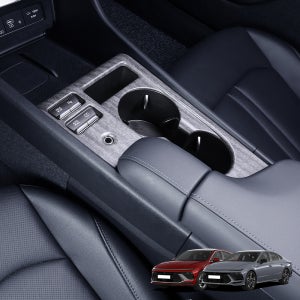 쏘나타 디엣지 튜닝 용품 1열 컵홀더 커버 우드 몰딩 지문인식 유 N라인 호환