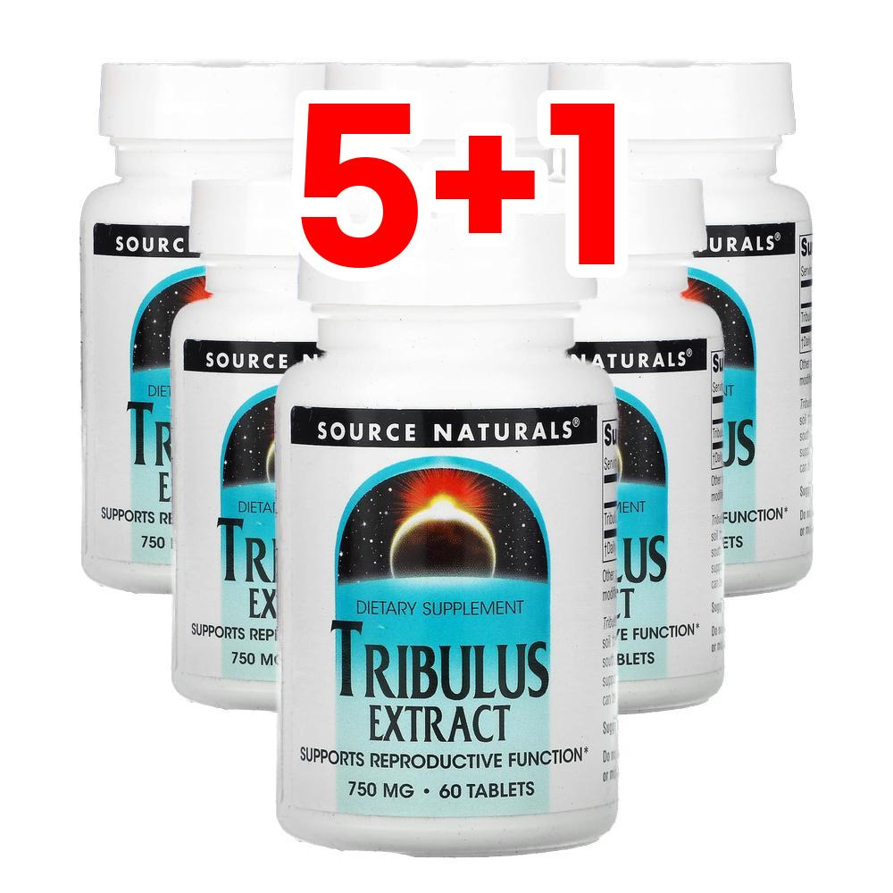 [5+1] 소스내츄럴스 <b>트리뷸러스 750</b>mg 60 타블렛