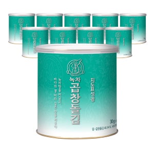 [성경김본사] 지도표 녹차 곱창 프리미엄 캔김 30g, 10개