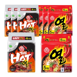 [NEW] [4+4] 오뚜기 더핫열라면 120g 16개+열라면 120g 20개 외 9종
