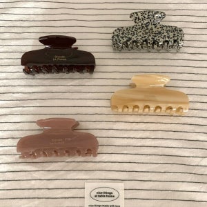 퓨어비 (헤어핀) ciel hair claw 셀룰로오스 마블 올림머리 집게핀 바렛 프랑스핀