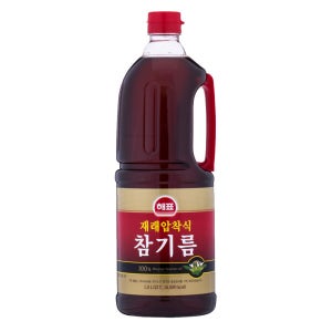 빠른배송 사조해표 재래압착식 참기름 대용량 업소용 1.8L, 8개