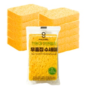스폰덱스 스폰텍스 노스크레치 셀룰로스 천연 수세미 10매