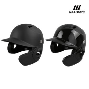 모리모토 타자 헬멧 야구헬멧 조절형 양귀 검투사장착형 블랙