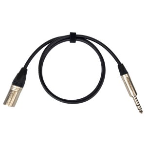 카나레 L-2T2S XLR수 to 55TRS 검정 스테레오 밸런스 케이블 1m, 1개