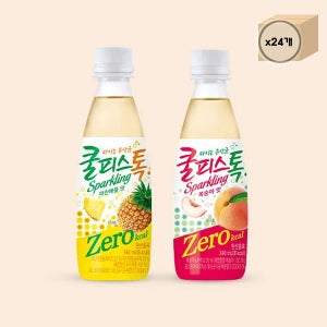 동원 쿨피스톡 스파클링 제로 복숭아 파인애플 2가지맛 340mL x 24개 1박스 대용량